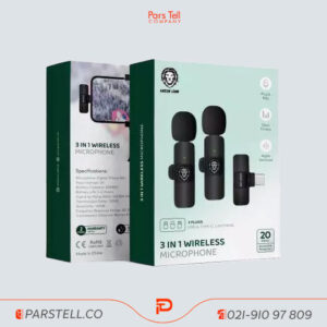 میکروفون یقه ای گرین مدل 3in1 Wireless Microphone